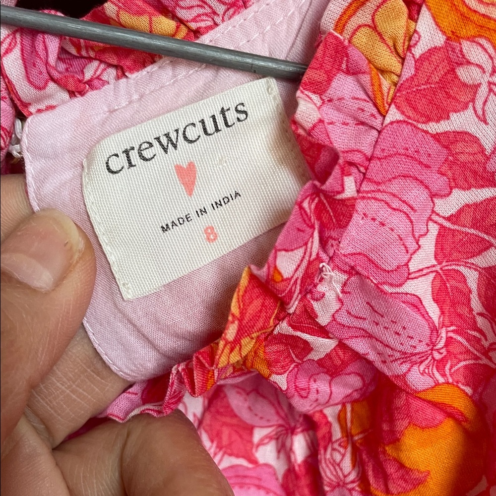 Crewcuts Pink and Orange Floral Kids Dress - Picture 2 of 5